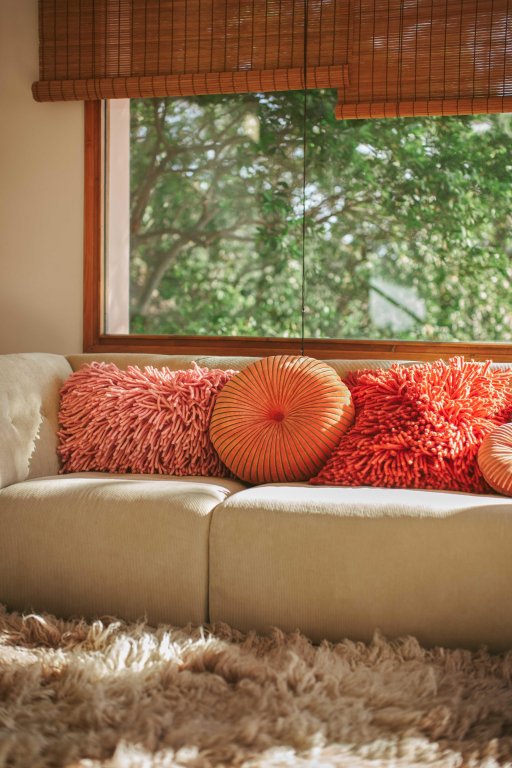 HKliving Round Ripple kussen Ø50 Sienna