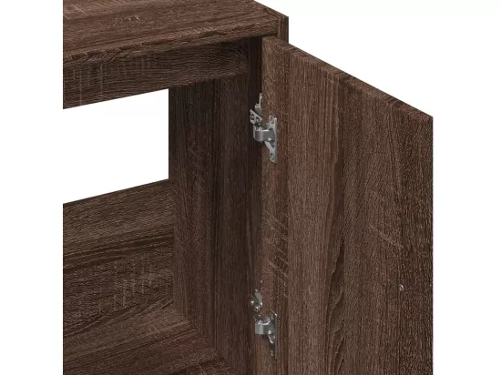 Armoire d'évier chêne marron 63x29x55 cm bois d'ingénierie