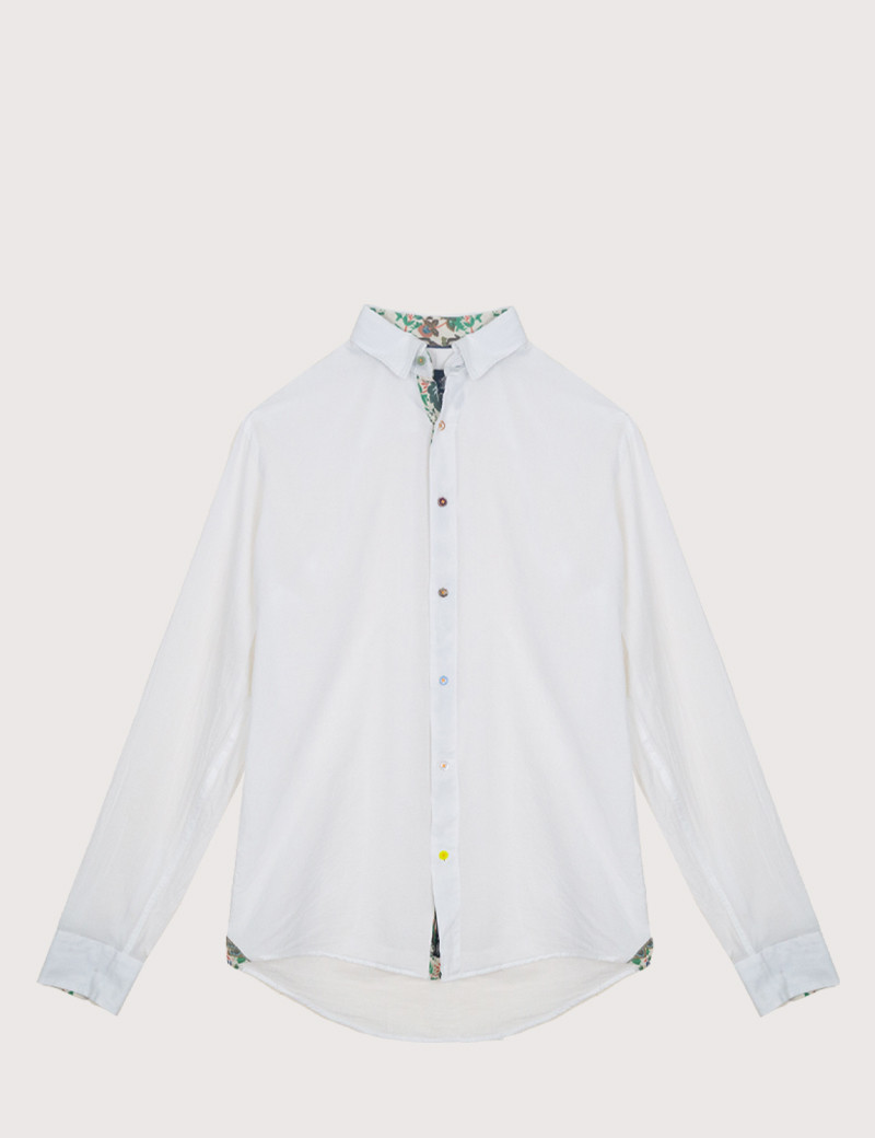 RECYCLED ART WORLD CHEMISE VOILE DE COTON PALU BLANCHE