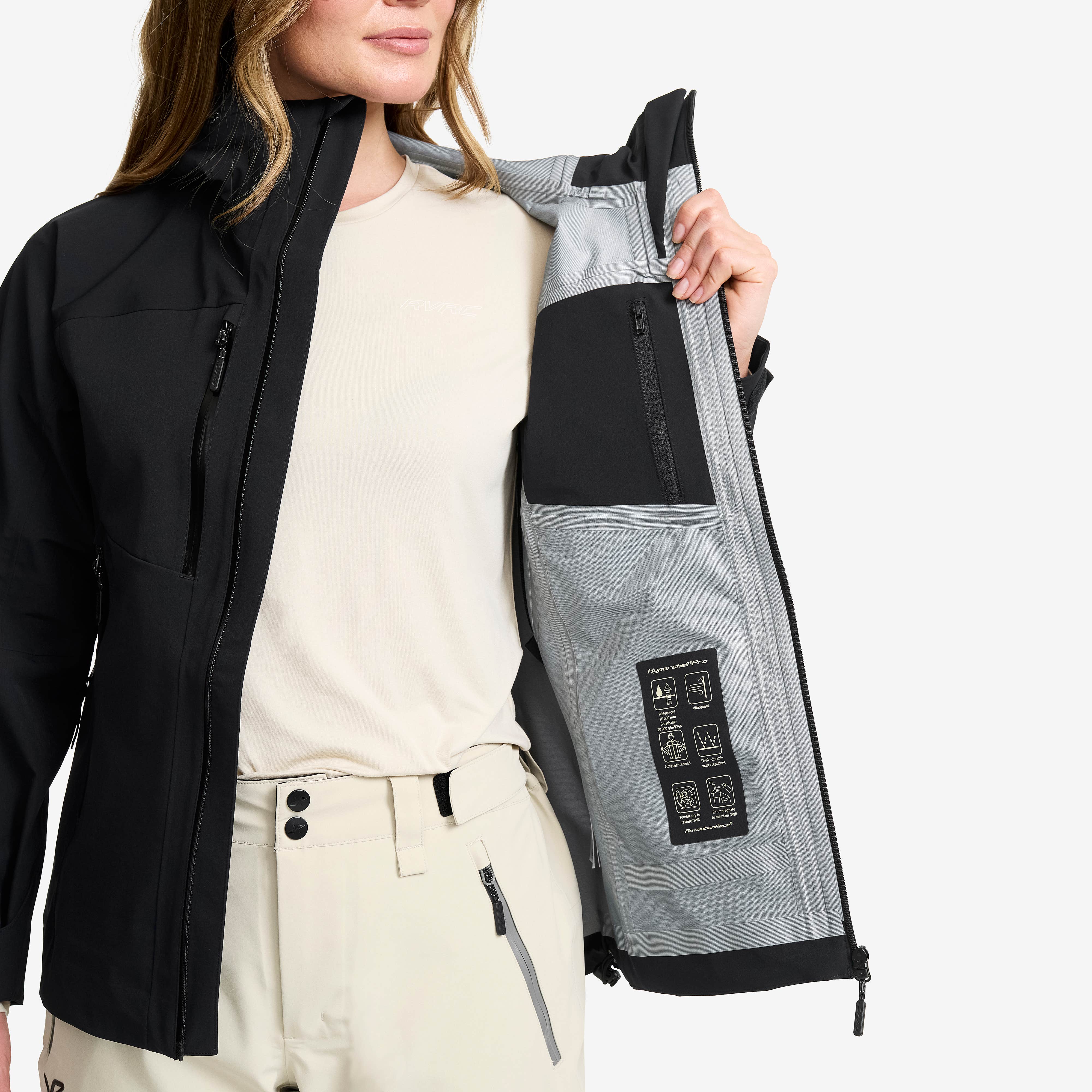 Cyclone 3L Shell Jacket Dame Black