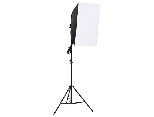 VIDAXL - Flash Kit de studio photo avec boîte à lumière et toile de fond