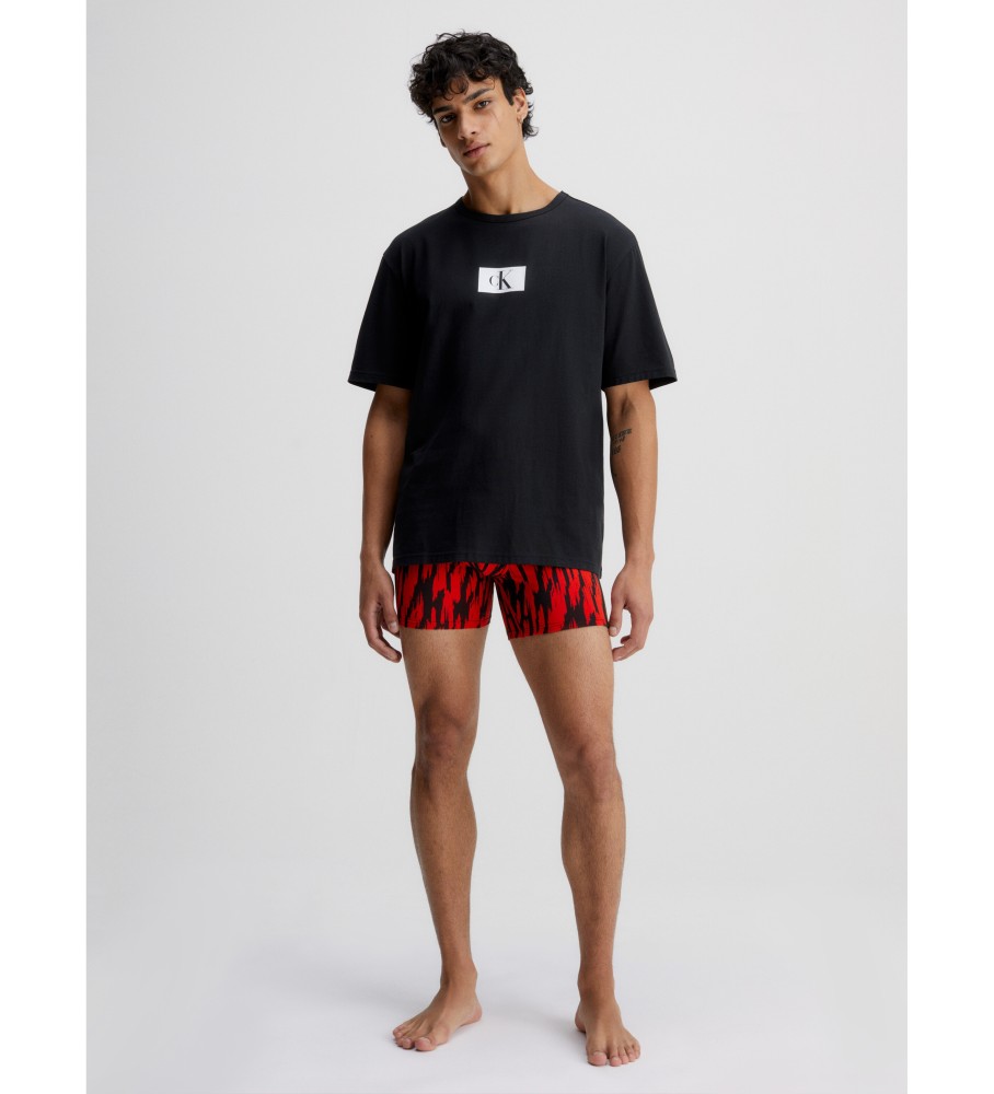Camiseta Calvin Klein preta de algodão orgânico