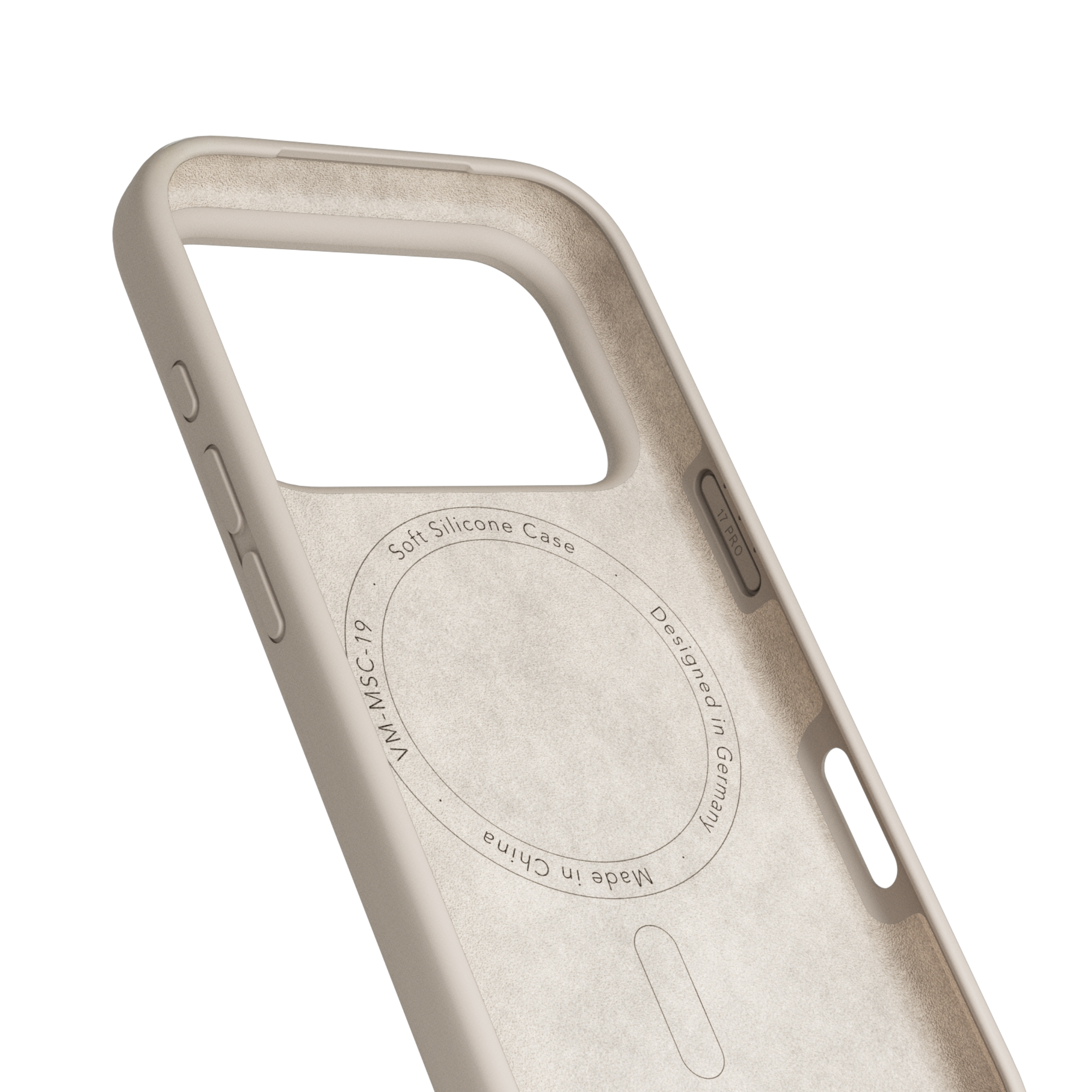 iPhone 17 Pro MagSafe Soft Silicone Hülle Case Recycled (MSC00107) - Cream