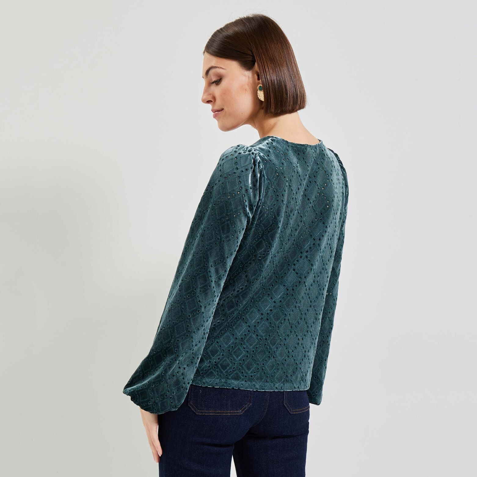 Blouse velours femme
