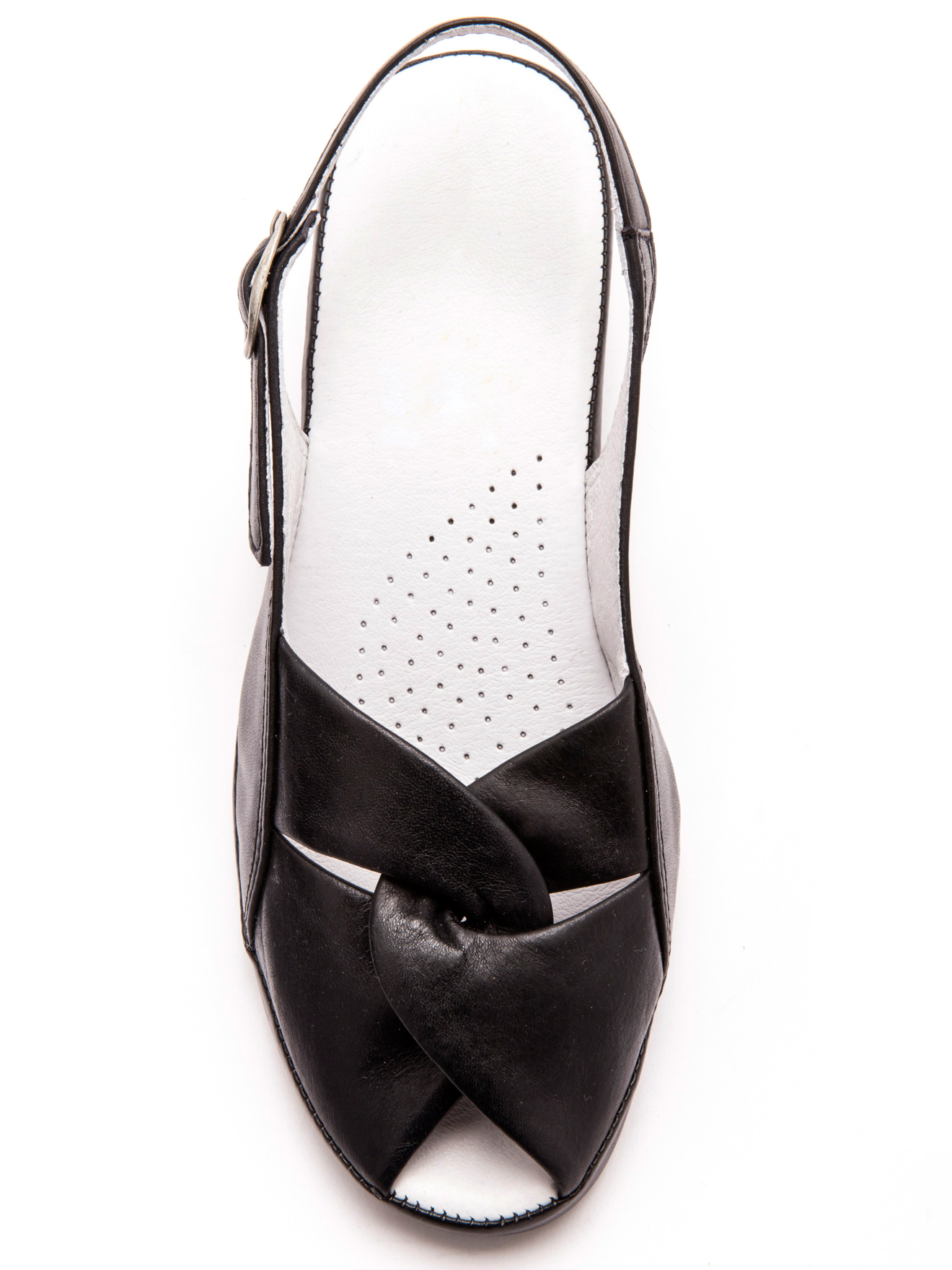 Sandales en cuir, grande largeur