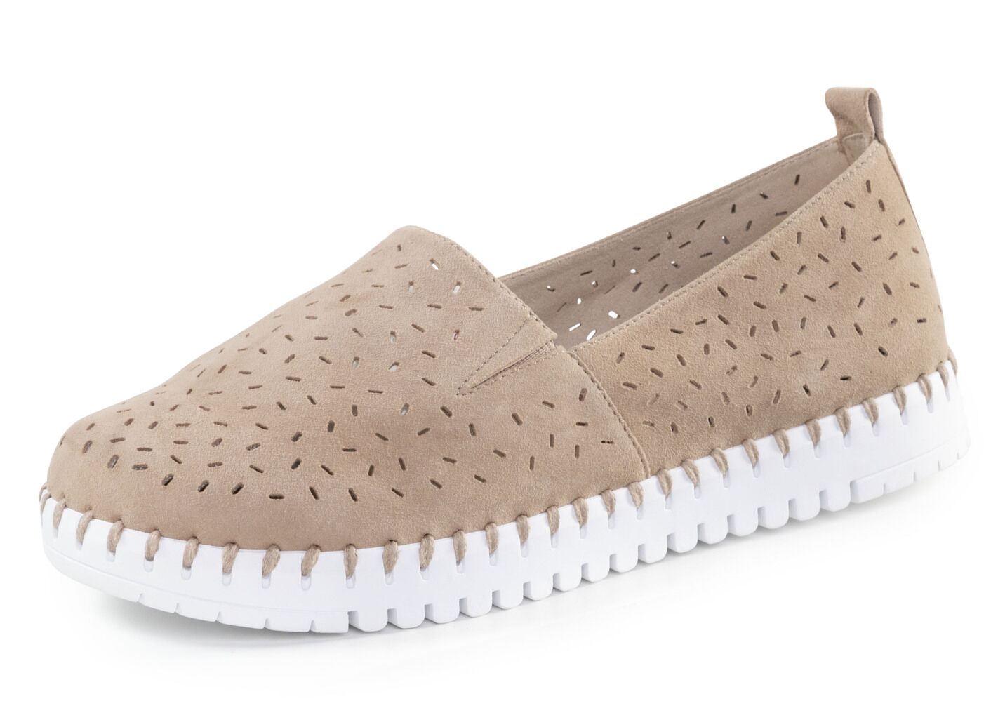 ELENA EDEN, sommerliche Damen-Slipper, Weite H, mit herausnehmbarem Fußbett