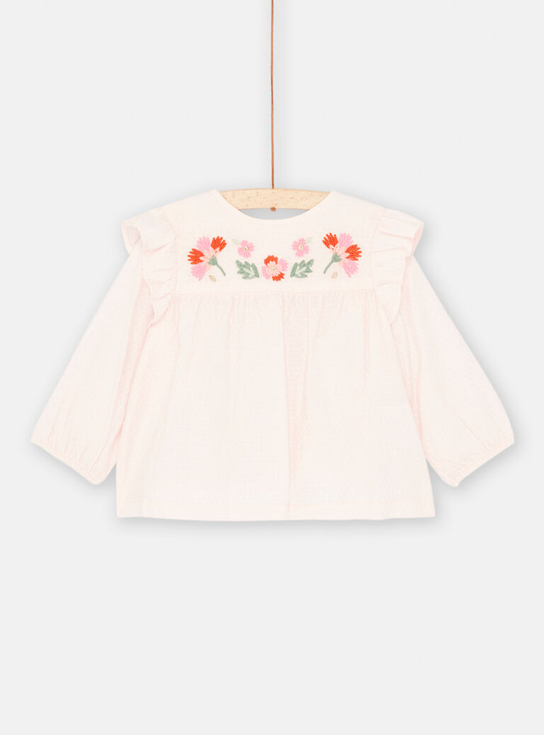 Chemisier rose bébé fille