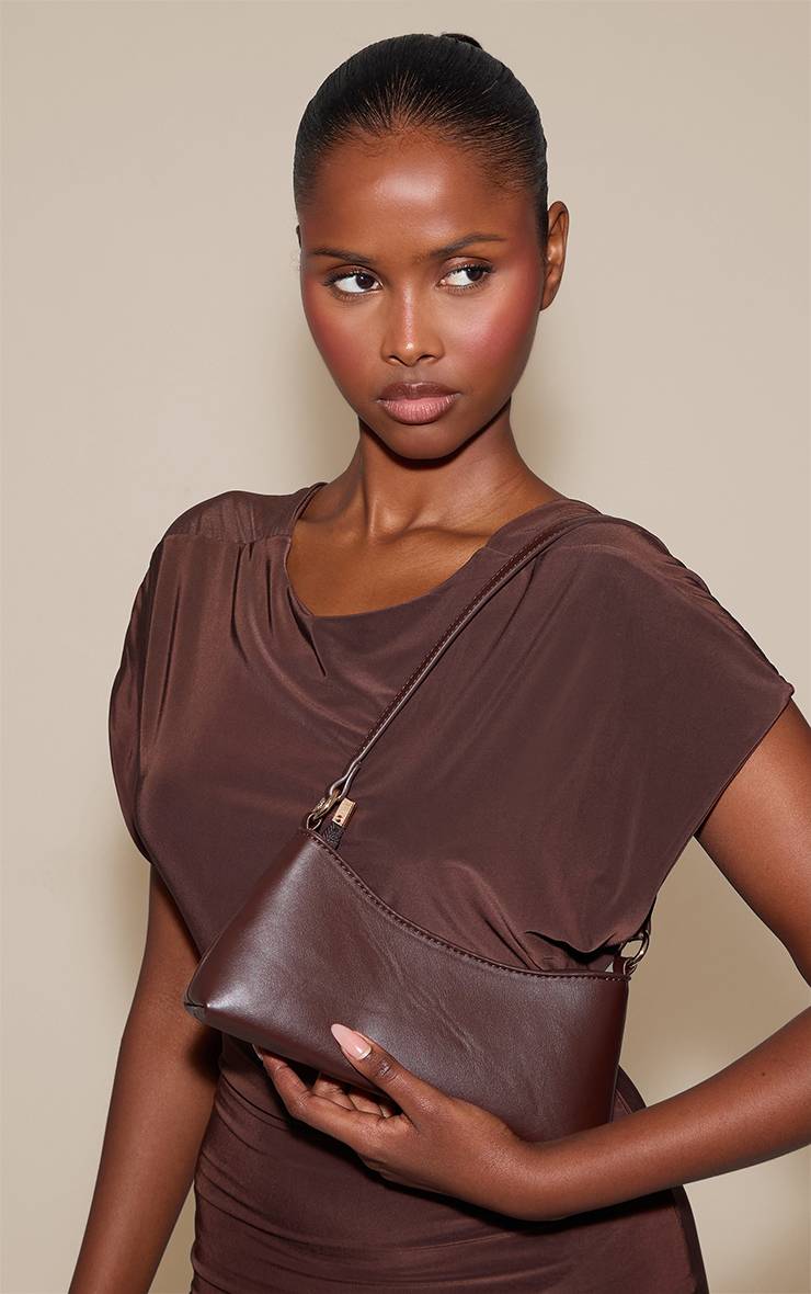 Chocolat Sac À Bandoulière Imprimé Synthétique