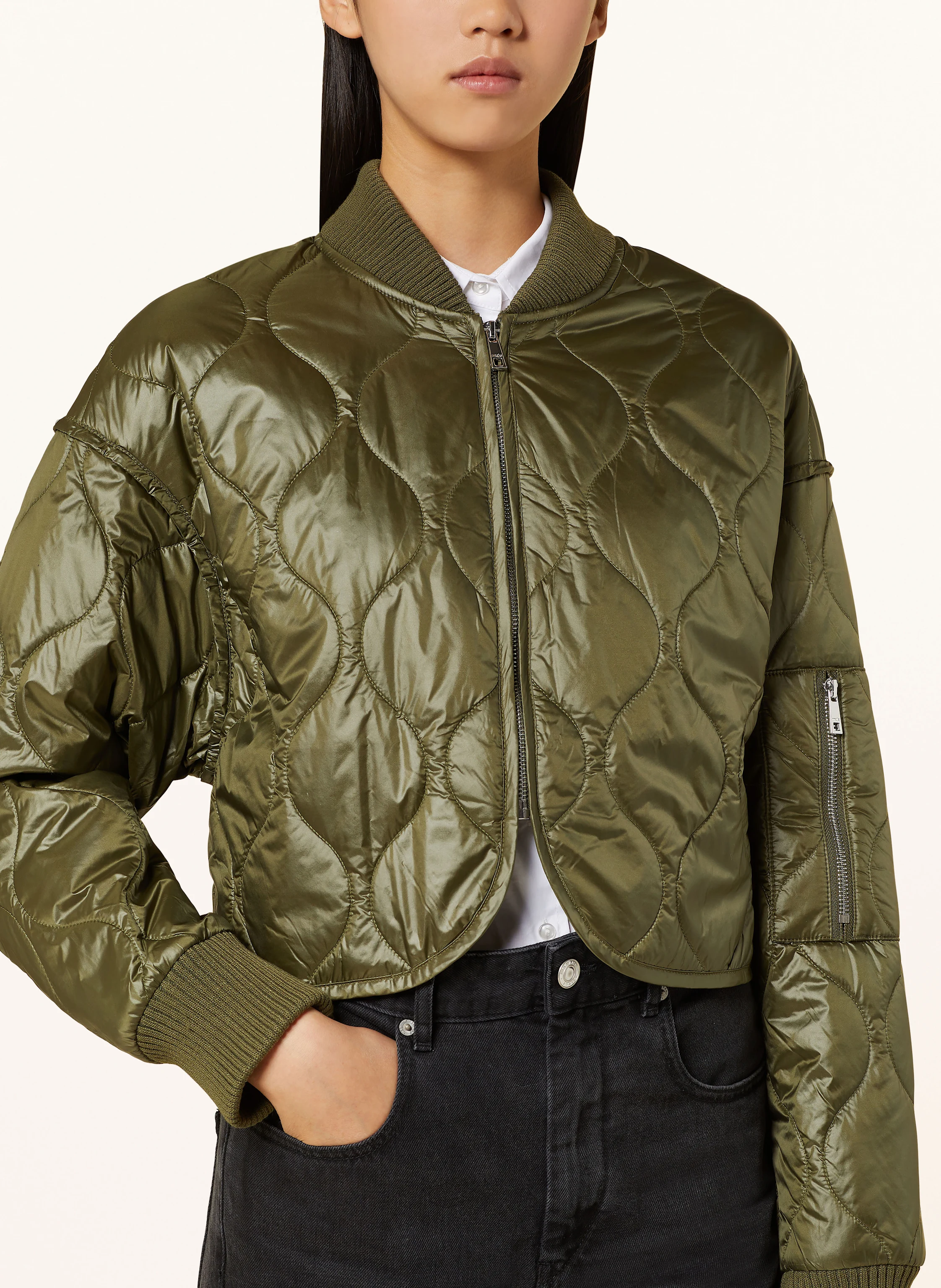 maje Cropped-Steppjacke