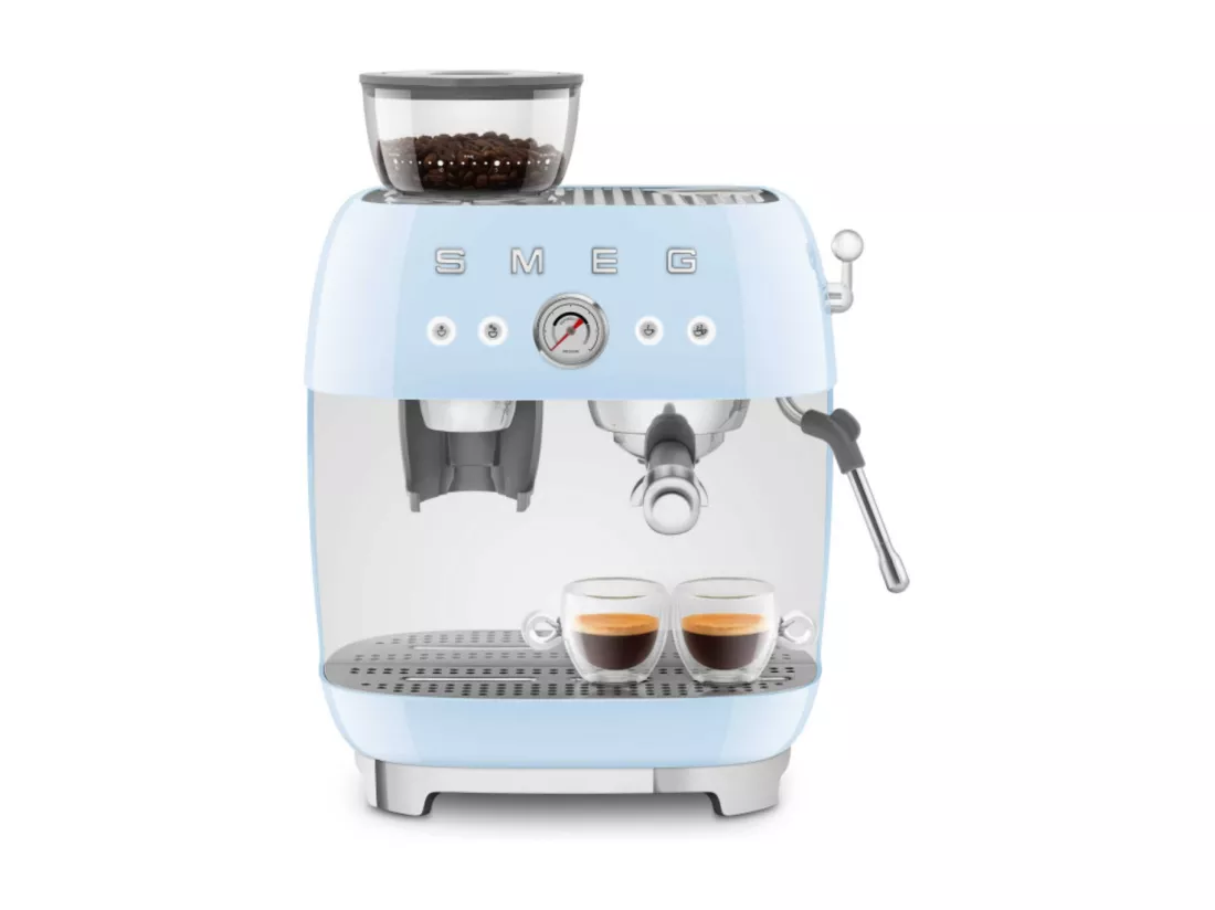 Smeg Machine à expresso avec broyeur 20 bars bleu - EGF03PBEU