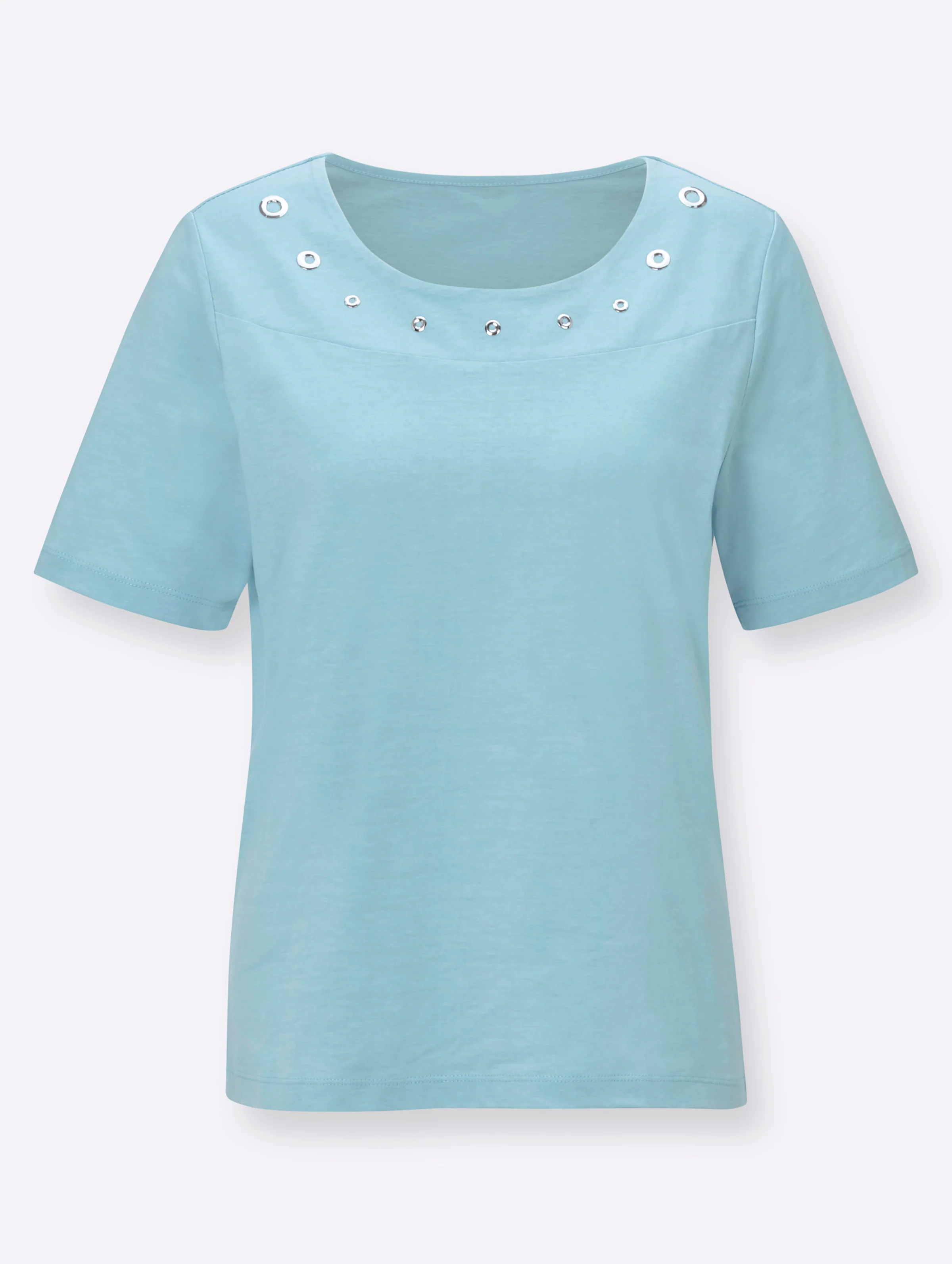 Kurzarmshirt in aquamarine