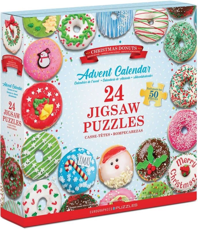 Puzzle - Adventskalender - Christmas Donuts Puzzel - 24 x 50 stukjes