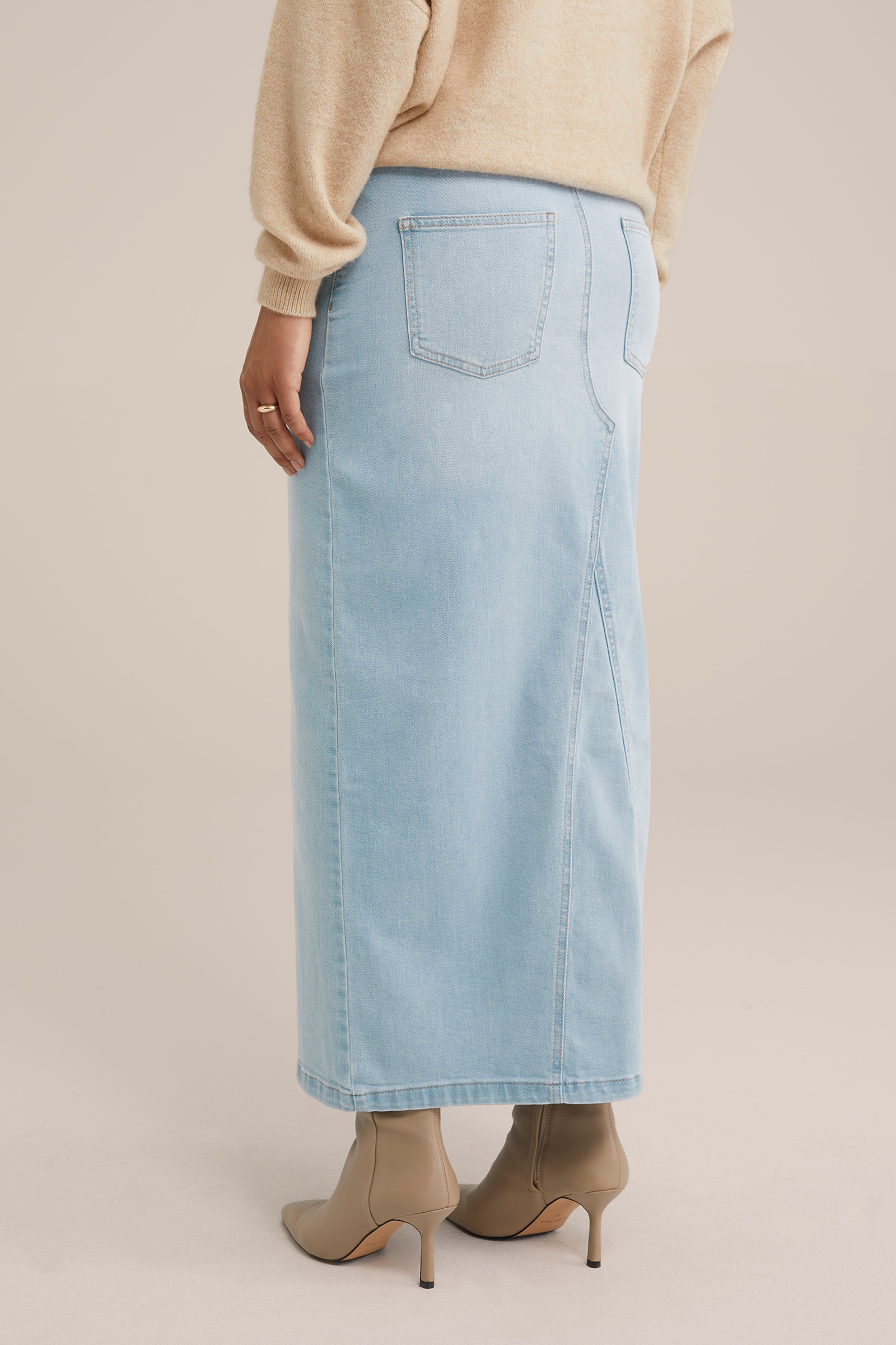 high rise denim rok Blue Ridge Lichtblauw