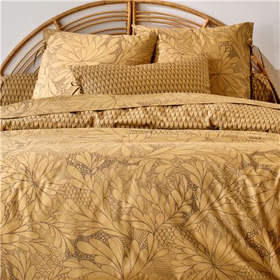 Linge de lit motif fleurs au trait