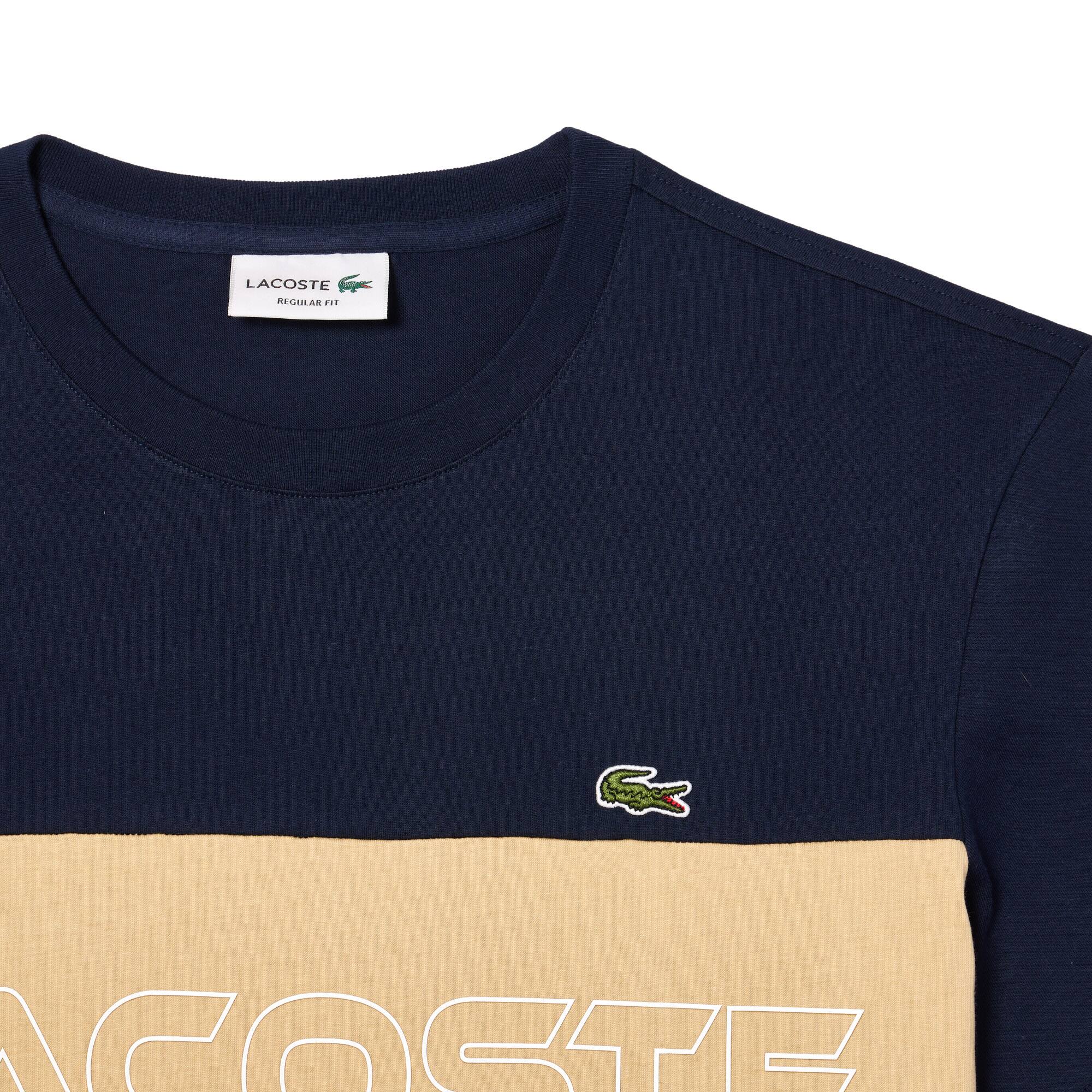 LACOSTE T-Shirt mit Colourblock T-Shirts - Blau - Lacoste - Herren