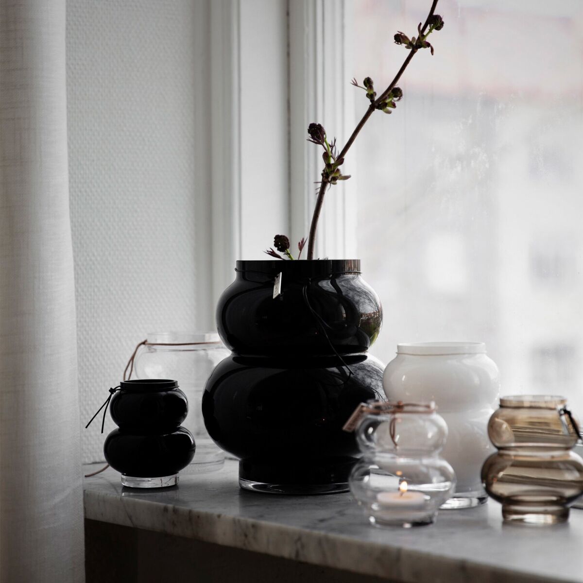 Glassvase Kurvig, 14 cm