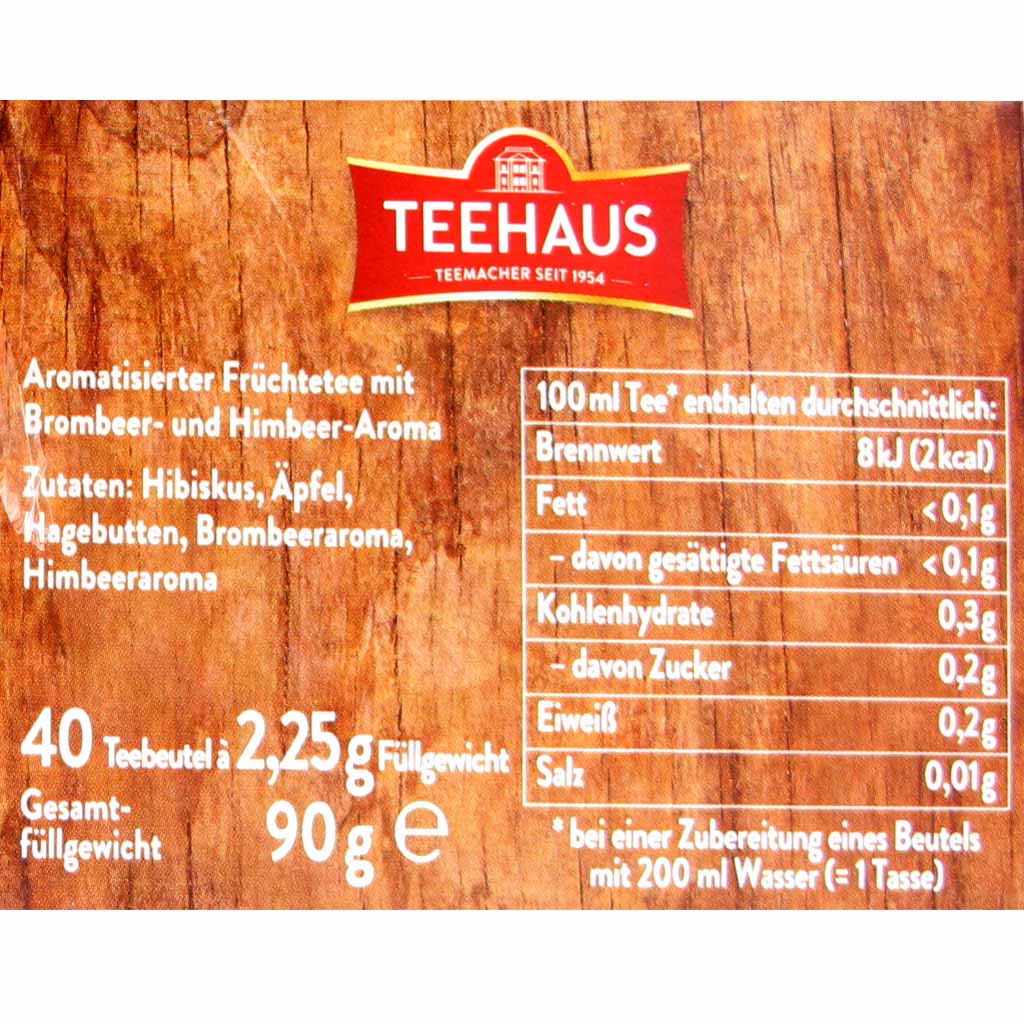 Teehaus Teemischung Kirsch-Banane 40x2,25g=90g MHD:30.7.27