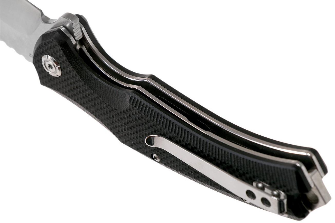 QSP Knife Snipe QS121-C Black G10 zakmes