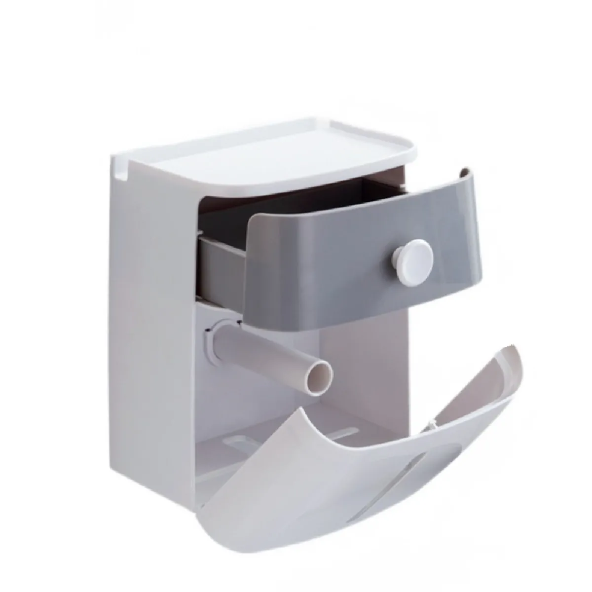 Universal Boîte Rangement - Blanc/Gris