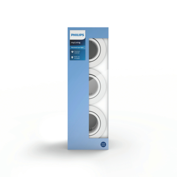 Philips inbouwspot Donegal 3xGU10 wit