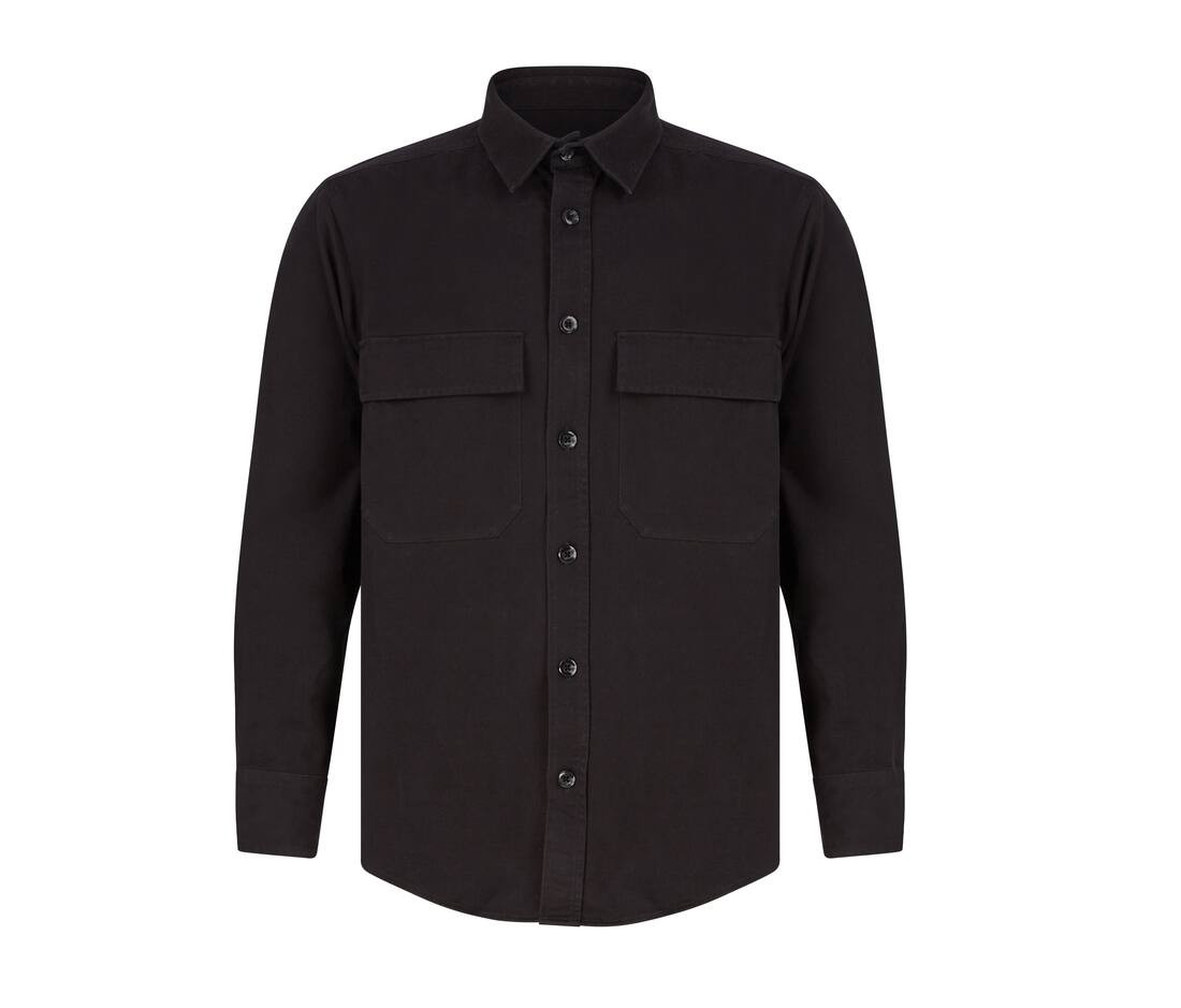 Front Row FR054 - Chemise Surchemise en Coton avec Poches à Rabat