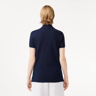 Polo regular fit Lacoste en petit piqué de coton souple Manches Courtes - Bleu - Lacoste - Femme