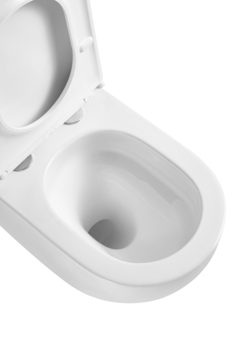 Væghængt toilet rund m/Vortex skyl - hvid