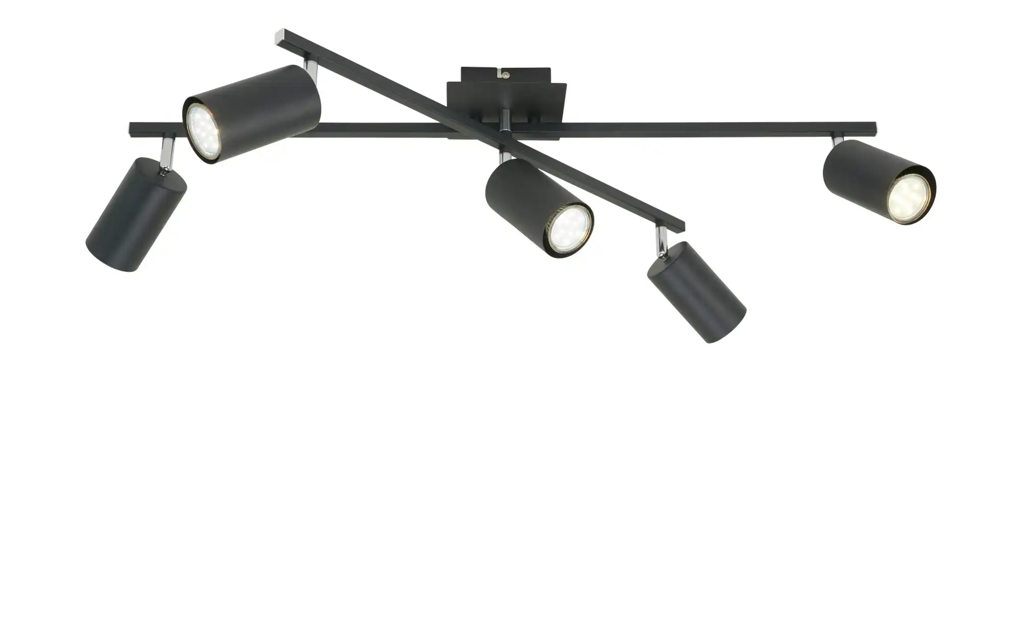 Trio Deckenspot, 5-flammig, schwarz