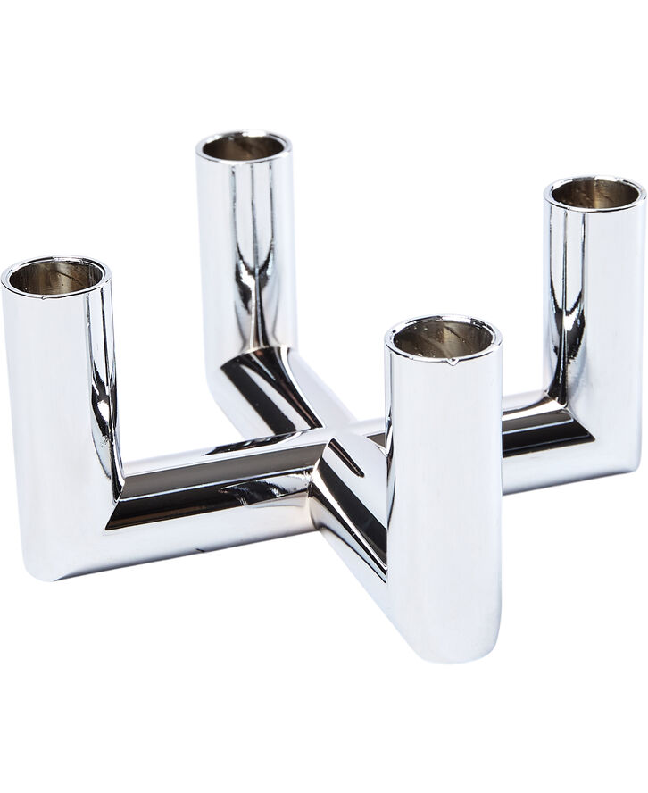 Uyuni MATRIX Candle Holder - 4'arm Mini Taper - Chrome - 7,5 x 4,5 Chrome