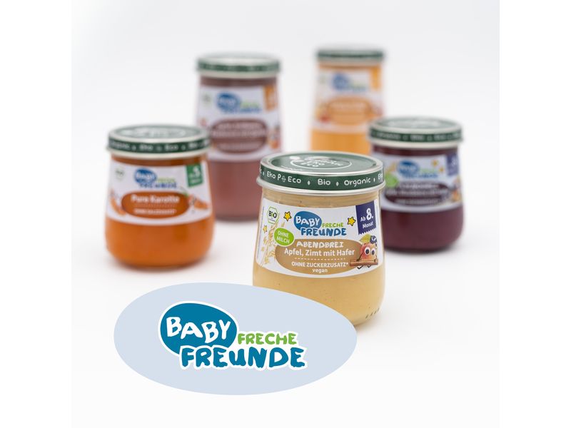 Freche Freunde Abendbrei Apfel, Zimt & Hafer 120 g Bio-Apfelpüree mit Zimt und Hafer