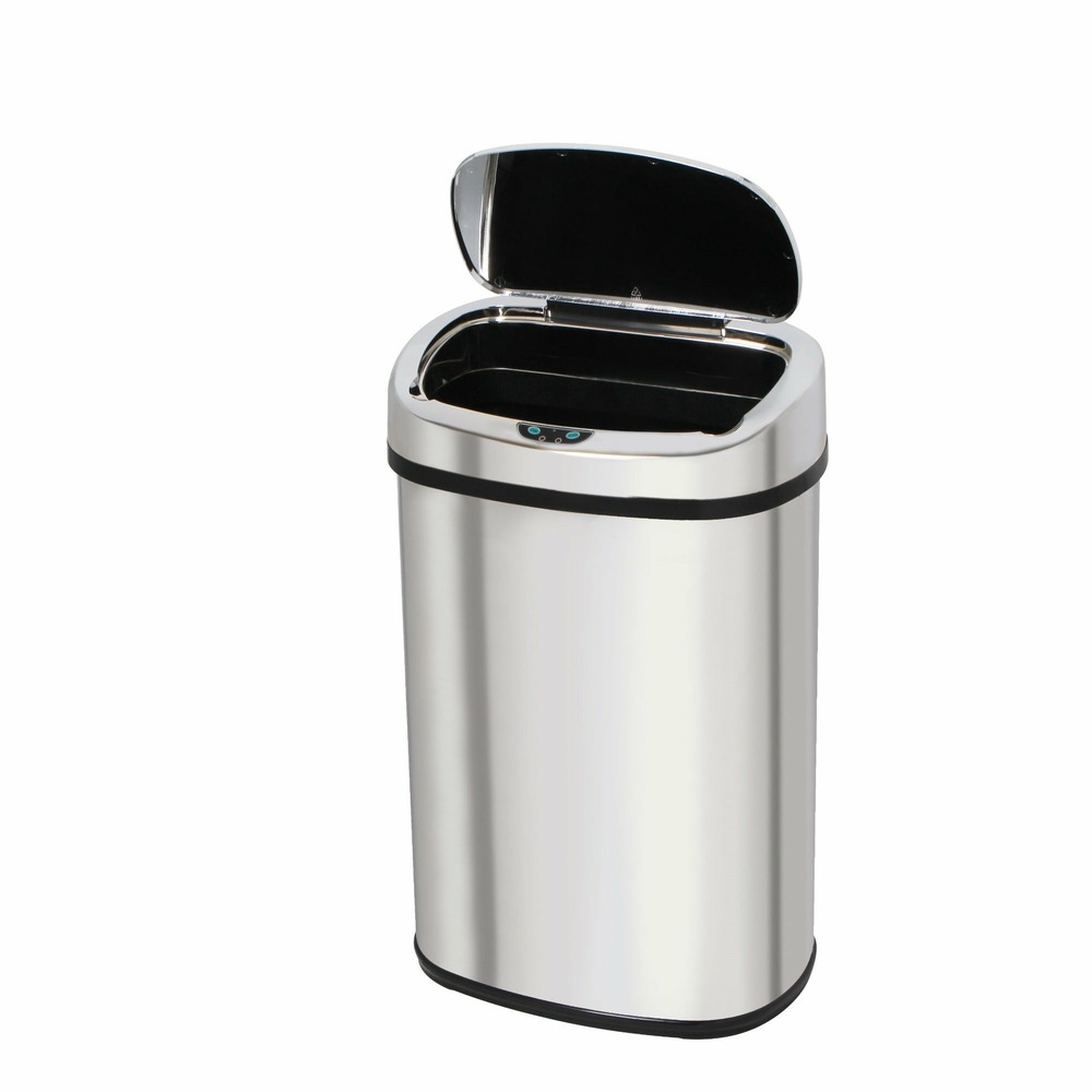 Poubelle de cuisine automatique majestic argent acier inoxydable 68l