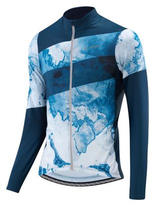 Maillot de cyclisme Loeffler à manches longues M / L / S Jersey polaire-bleu
