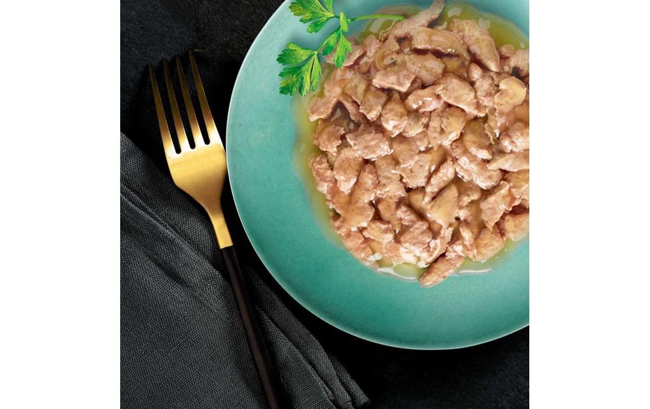 Nassfutter Selection Sauce Fisch Variation, 4 x 85gAlleinfuttermittel für ausgewachsene Katzen