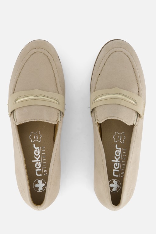 Rieker Instappers beige Leer