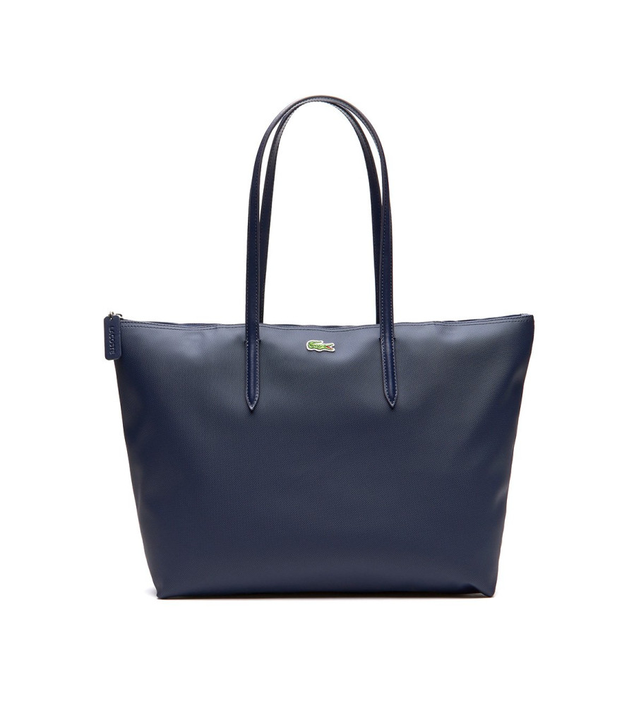 Bolsa tote Lacoste Concept L.12.12 com zíper, azul marinho