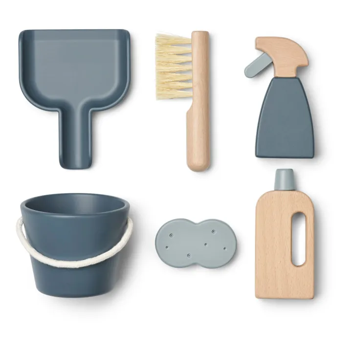 Liewood Set de ménage Kimbie en bois | Bleu gris