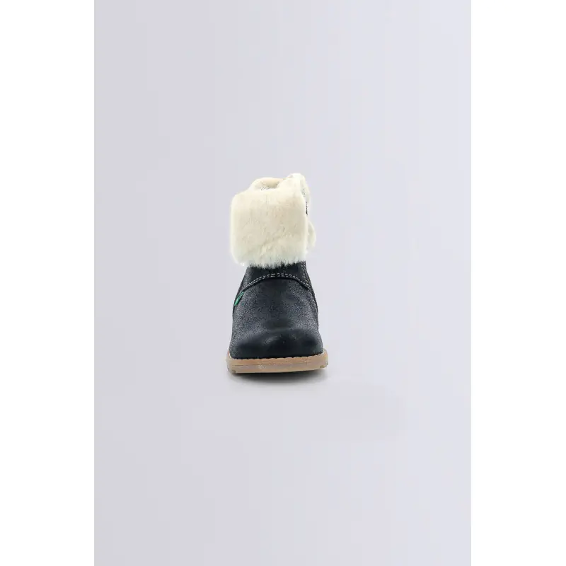 NONOFUR NOIR BRILLANT BOOTS Cuir Fille