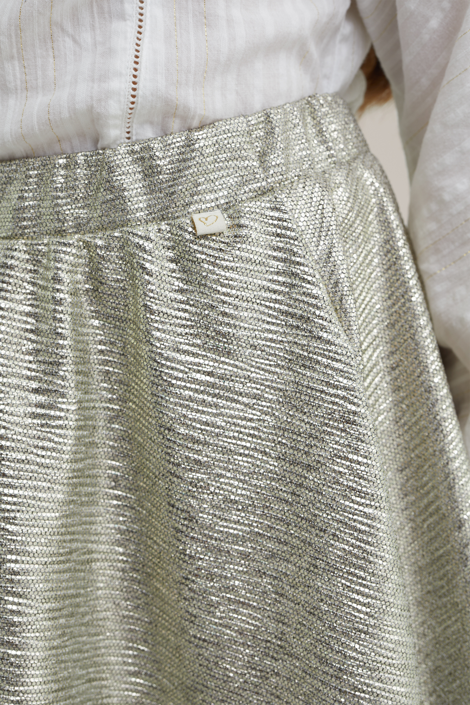 Meisjes rok met metallic look WE Fashion Goud