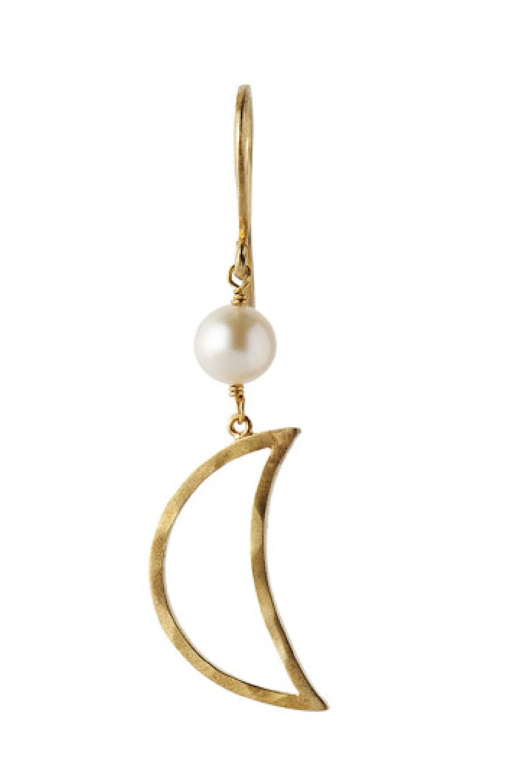 Stine A Bella Moon Earring With Pearl Goldenen