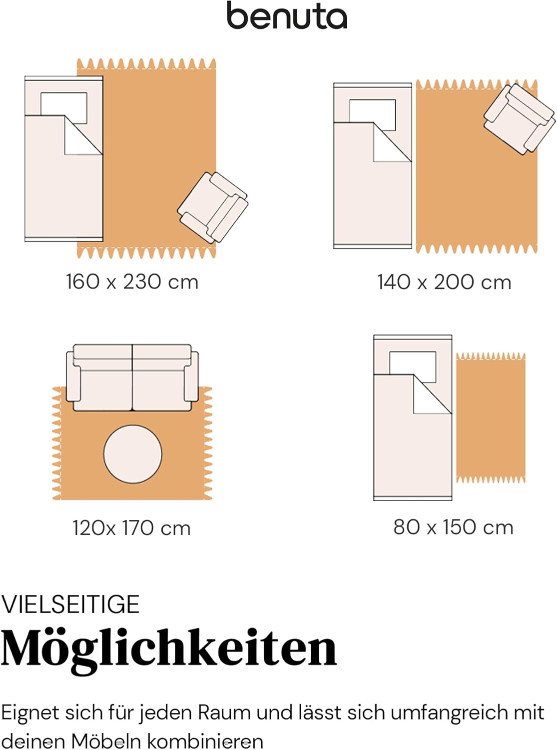 benuta Lytte Kinderteppich Gobi - Multicolor 160x230 cm - Kunstfaser - Rechteckig & im Style: Style: Kindermotive, Scandi Living - Pflegeleicht für Kinderzimmer, Wohnzimmer, Schlafzimmer