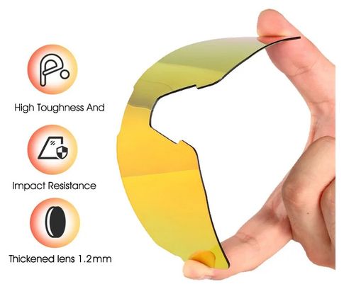 Lunettes de vélo polarisées anti-vent pour cycliste - multicouleur