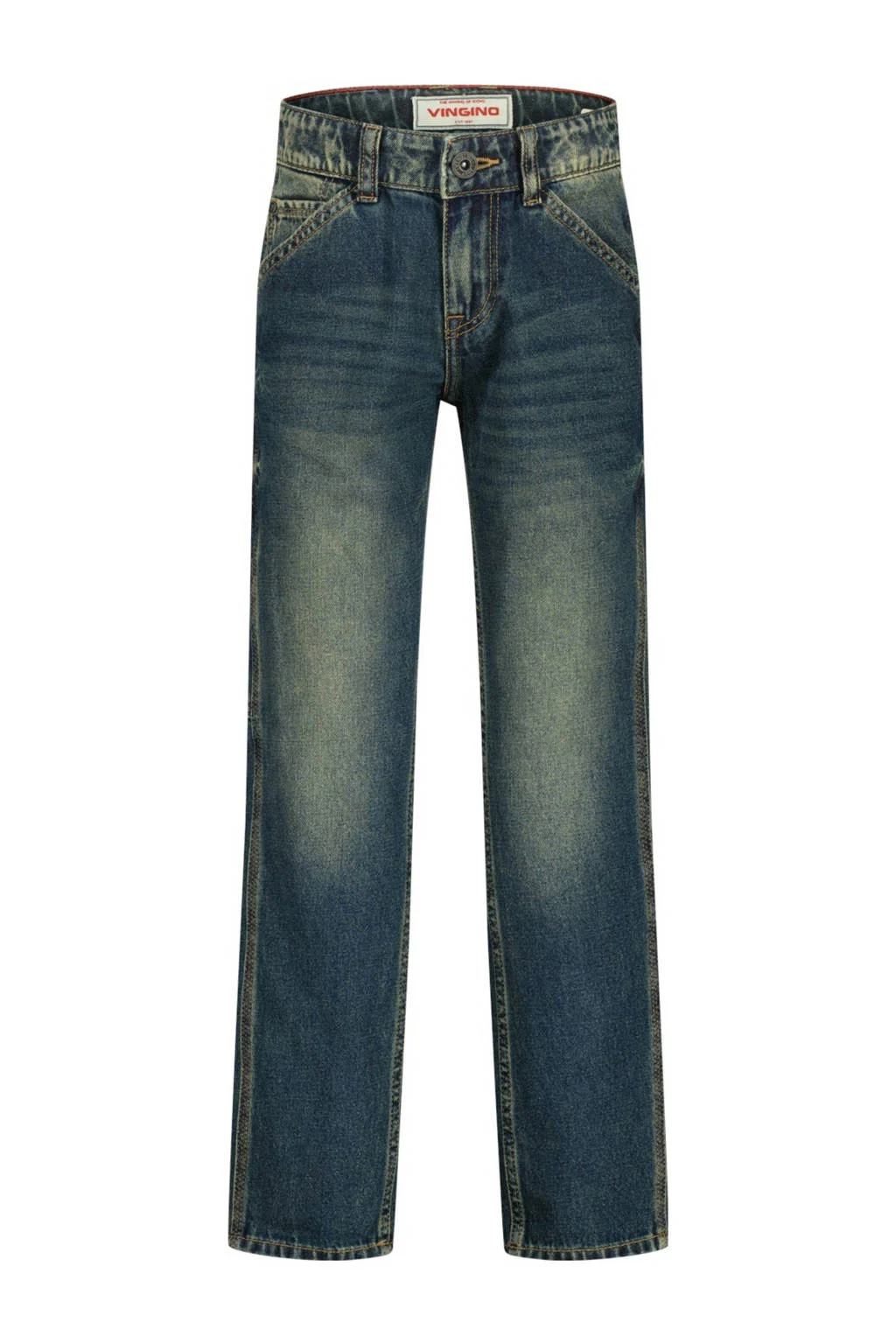 Vingino straight leg jeans dark blue denim