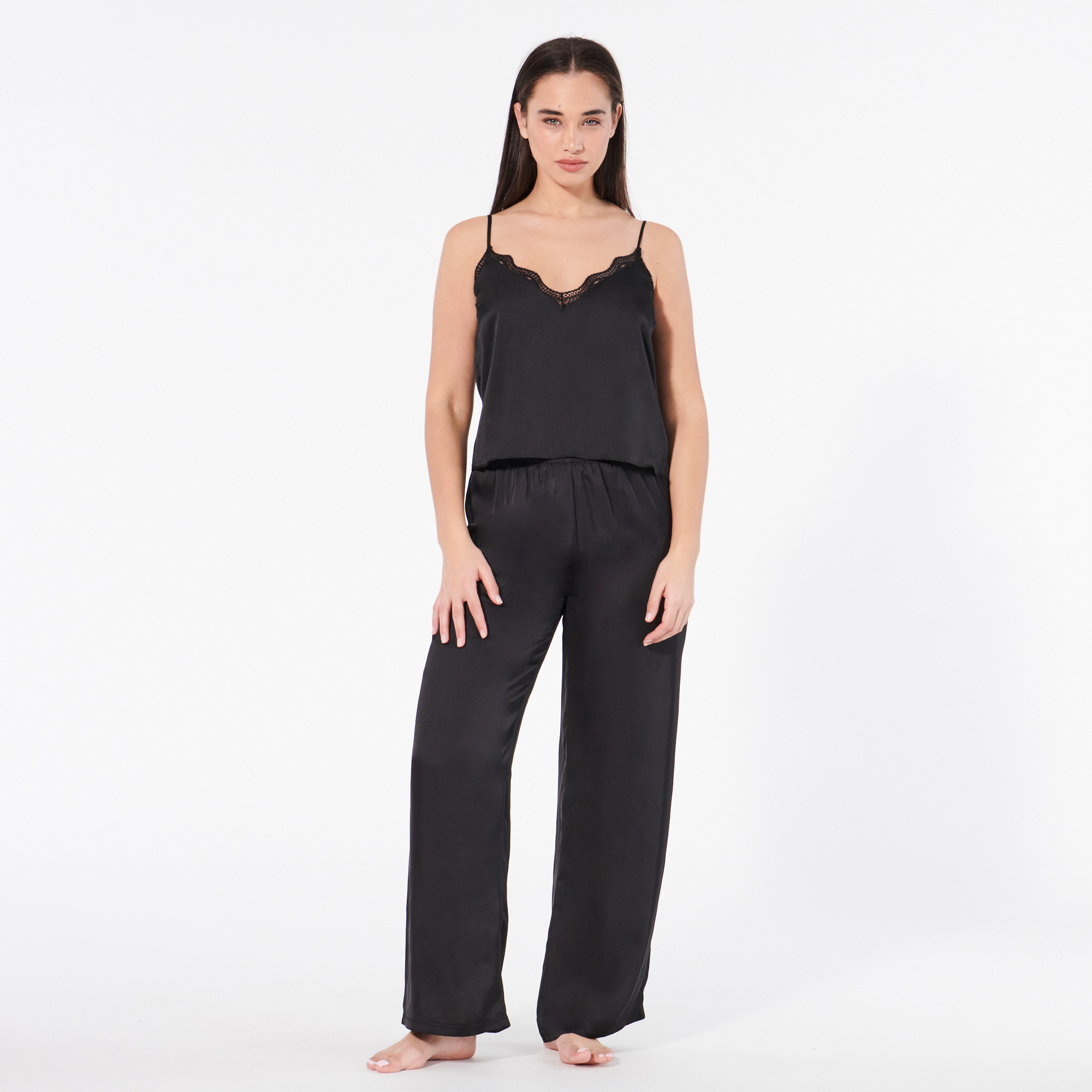 Pantalon en satin