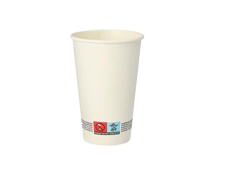 Papstar Einwegbecher Pure 300 ml, 50 Stück, Weiss Praktischer Trinkbecher für alle Feierlichkeiten