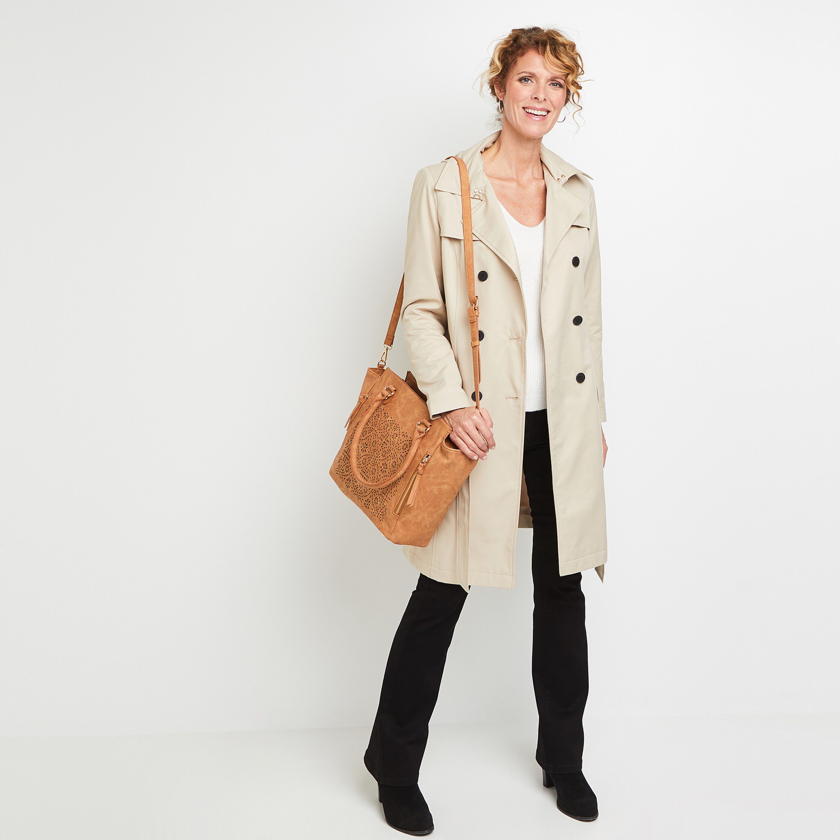 Trench long femme - BEIGE