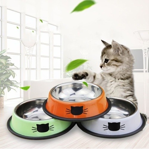 Alimentador de aço MyPetCare, laranja