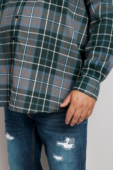 Boston Park Karohemd, Bauchfit, Flanell, bis 80/82