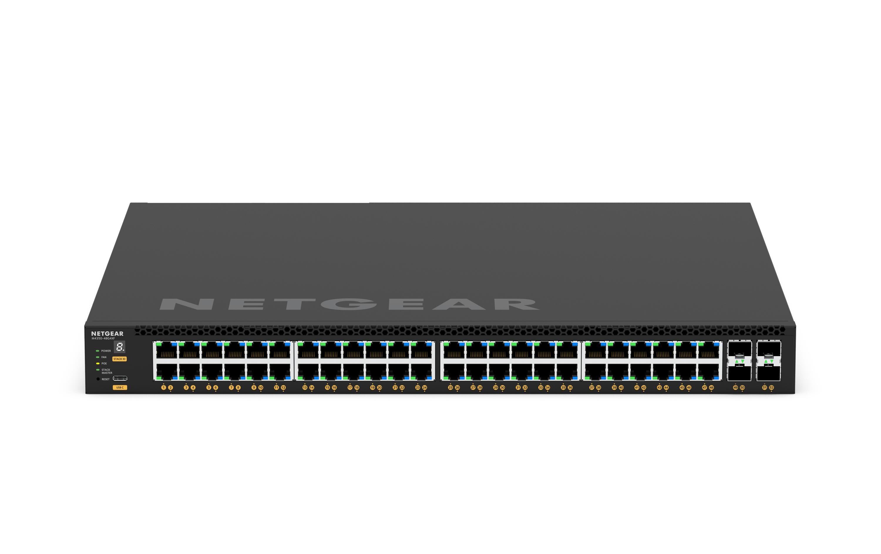 PoE+ Switch GSM4352 52 Port<br>48x 1G PoE+ (236W Basisstation, bis zu 1.440W) und 4x SFP+ Managed Switch