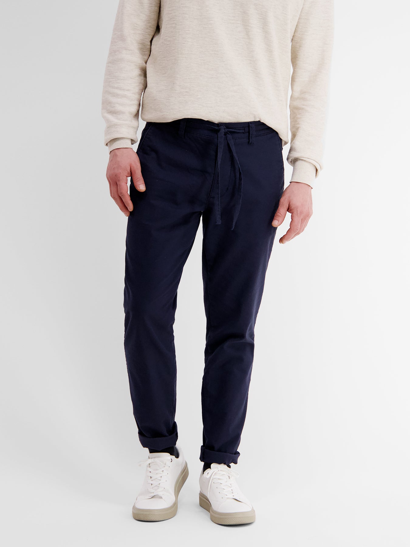 Baumwoll-Leinen Chino