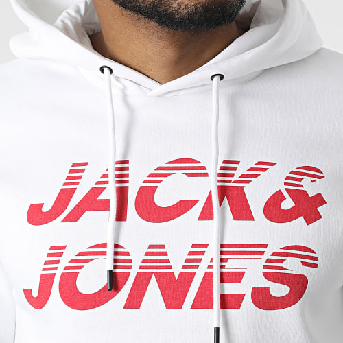 Sweat Capuche Break Blanc Bleu Marine